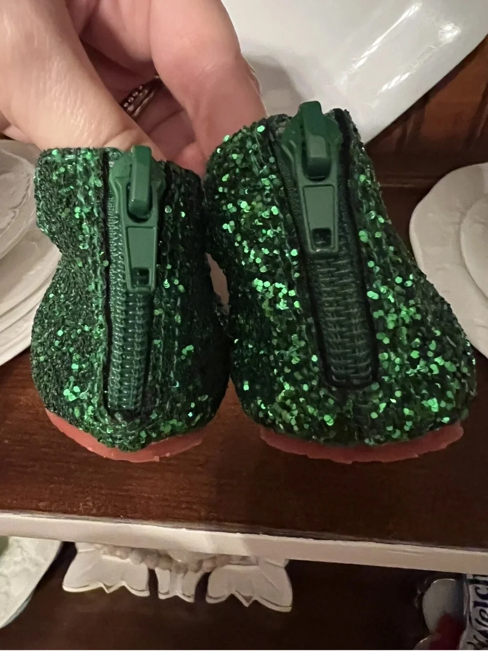 A Bear Co Girl’s Ballet Flats Sz 5 Shoes Green Toddler Christmas Pumpkin sparkl